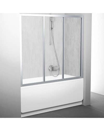 Шторка на ванну Ravak Supernova AVDP3-120 40VG0U0241 профиль Сатин витраж пластик Rain