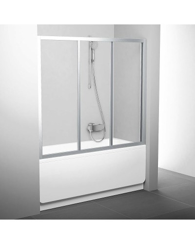 Шторка на ванну Ravak Supernova AVDP3-160 40VS0U02Z1 профиль Сатин стекло Transparent