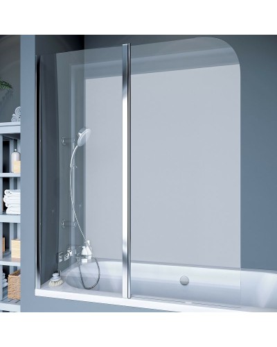 Шторка на ванну Koller Pool Waterfall Line 115 QP95 L профиль Хром стекло прозрачное