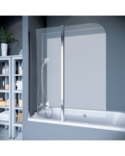 Шторка на ванну Koller Pool Waterfall Line 115 QP95 L профиль Хром стекло прозрачное