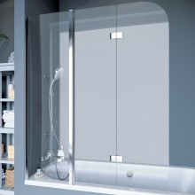 Шторка на ванну Koller Pool Waterfall Line 150 QP96 L профиль Хром стекло рифленое