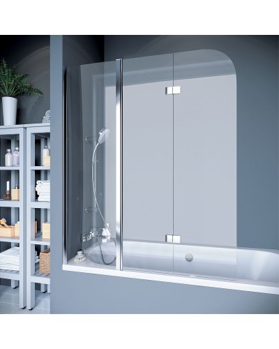 Шторка на ванну Koller Pool Waterfall Line 150 QP96 L профиль Хром стекло рифленое