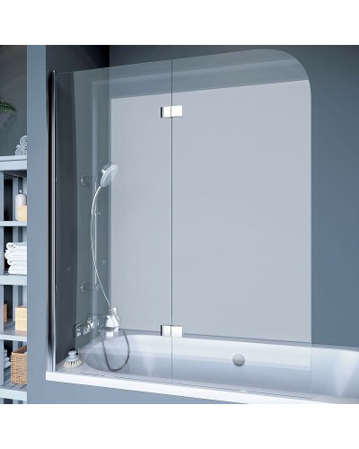 Шторка на ванну Koller Pool Waterfall Line 115 QP97 L профиль Хром стекло прозрачное