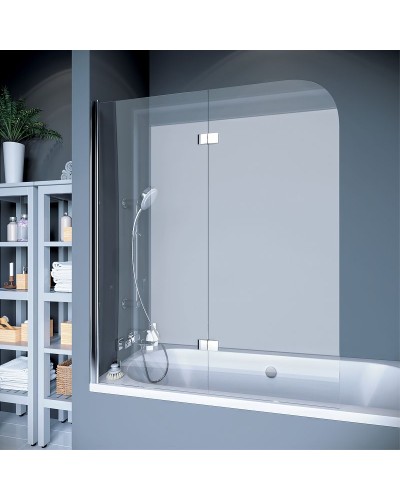 Шторка на ванну Koller Pool Waterfall Line 115 QP97 L профиль Хром стекло прозрачное