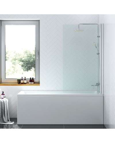 Шторка на ванну Damixa Skyline 80х140 DX35WBS-D080-140MT профиль Хром стекло прозрачное