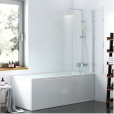 Шторка на ванну Damixa Skyline 80х140 DX35WBS-D080-140MT профиль Хром стекло прозрачное