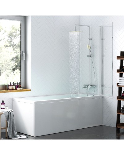 Шторка на ванну Damixa Skyline 80х140 DX35WBS-D080-140MT профиль Хром стекло прозрачное