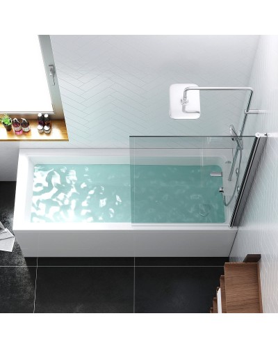 Шторка на ванну Damixa Skyline 80х140 DX35WBS-D080-140MT профиль Хром стекло прозрачное