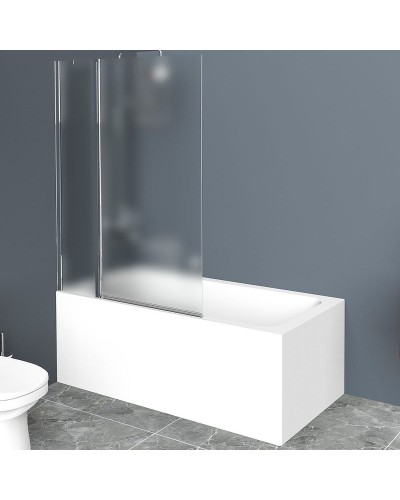 Шторка на ванну BelBagno UNO-V-11-100/150-P-Cr профиль Хром стекло рифленое