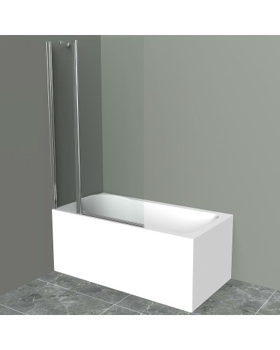 Шторка на ванну BelBagno UNO-V-11-120/150-C-Cr профиль Хром стекло прозрачное
