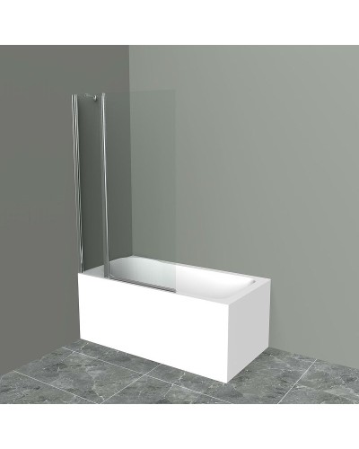 Шторка на ванну BelBagno UNO-V-11-120/150-C-Cr профиль Хром стекло прозрачное