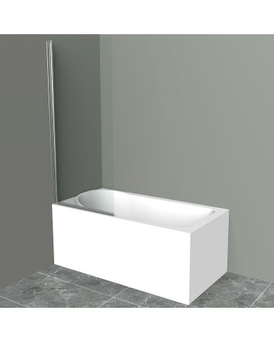 Шторка на ванну BelBagno UNO-V-1-90/150-C-Cr профиль Хром стекло прозрачное