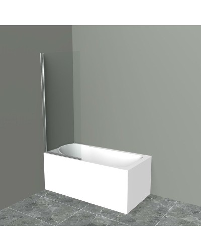 Шторка на ванну BelBagno UNO-V-1-90/150-C-Cr профиль Хром стекло прозрачное