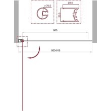 Шторка на ванну BelBagno UNO-V-1-90/150-P-Cr профиль Хром стекло рифленое