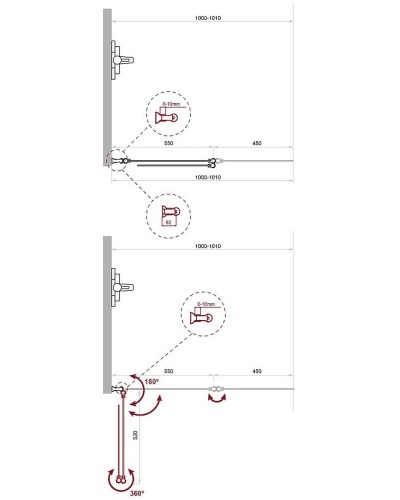 Шторка на ванну BelBagno UNO-V-2-100/150-P-Cr-R профиль Хром стекло рифленое