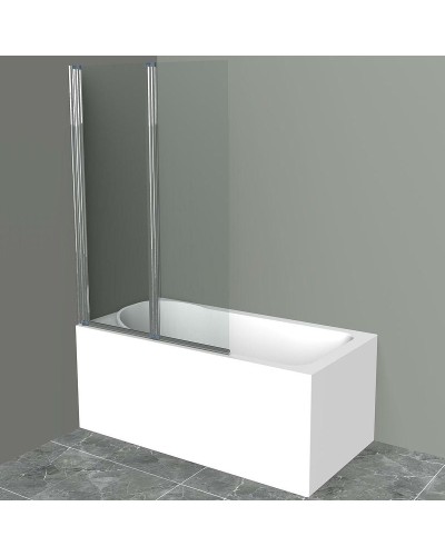 Шторка на ванну BelBagno UNO-V-2-110/150-C-Cr профиль Хром стекло прозрачное
