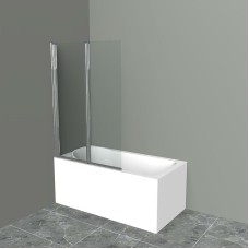 Шторка на ванну BelBagno UNO-V-2-120/150-C-Cr профиль Хром стекло прозрачное