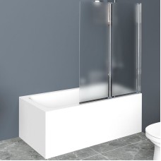 Шторка на ванну BelBagno UNO-V-2-90/150-P-Cr-R профиль Хром стекло рифленое