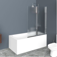 Шторка на ванну BelBagno UNO-V-2-90/150-P-Cr-R профиль Хром стекло рифленое