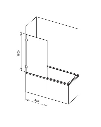 Шторка на ванну Ravak Brilliant BVS1-80 7U840A00Z1 профиль Хром стекло Transparent