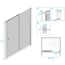 Шторка на ванну RGW Screens SC-42 160x150 04114216-51 профиль Хром стекло шиншилла