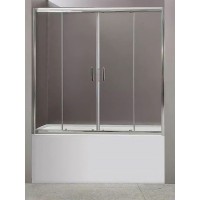 Шторка на ванну BelBagno Uno 170 UNO-VF-2-170/145-C-Cr профиль Хром стекло прозрачное