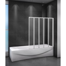 Шторка на ванну Cezares Relax 120 R RELAX-V-5-120/140-P-Bi-R профиль Серый стекло рифленое