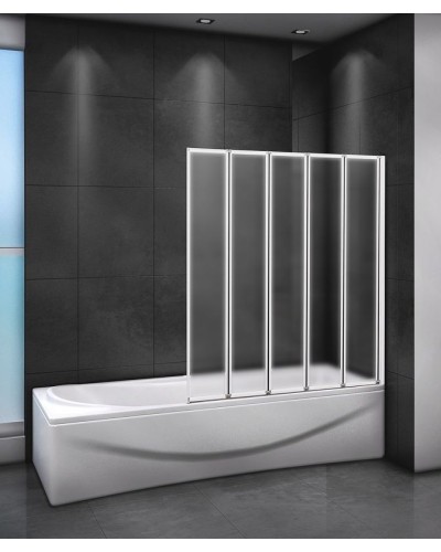 Шторка на ванну Cezares Relax 120 R RELAX-V-5-120/140-P-Bi-R профиль Серый стекло рифленое