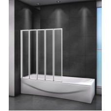 Шторка на ванну Cezares Relax 120 L RELAX-V-5-120/140-P-Bi-L профиль Серый стекло рифленое