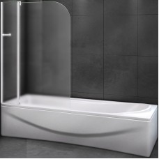 Шторка на ванну Cezares Relax 100 L RELAX-V-11-100/140-P-Bi-L профиль Серый стекло рифленое