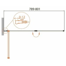 Шторка на ванну Cezares Relax 80 R RELAX-V-2-80/140-P-Bi-R профиль Серый стекло рифленое