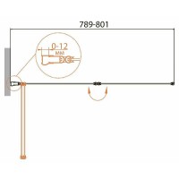 Шторка на ванну Cezares Relax 80 L RELAX-V-2-80/140-P-Bi-L профиль Серый стекло рифленое