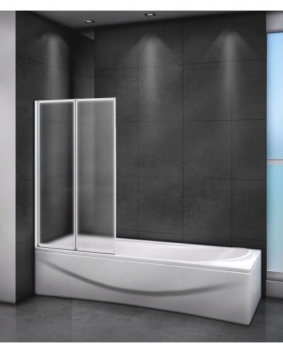 Шторка на ванну Cezares Relax 80 L RELAX-V-2-80/140-P-Bi-L профиль Серый стекло рифленое