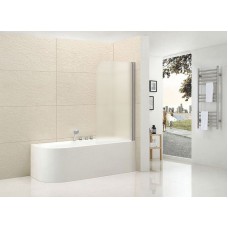 Шторка на ванну Cezares Eco 80 R ECO-O-V-1-80/140-P-Cr-R профиль Хром стекло рифленое