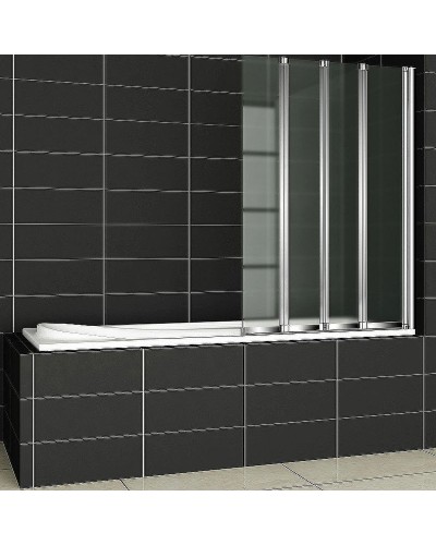 Шторка на ванну Cezares Pratico 100 R PRATICO-V-4-100/140-P-Cr-R профиль Хром стекло рифленое