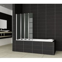 Шторка на ванну Cezares Pratico 100 PRATICO-V-4-100/140-C-Cr профиль Хром стекло прозрачное