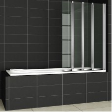 Шторка на ванну Cezares Pratico 100 PRATICO-V-4-100/140-C-Cr профиль Хром стекло прозрачное