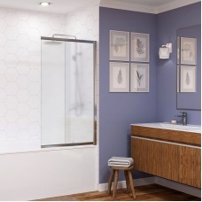 Шторка на ванну WasserKRAFT Main 100 41S02-100RM профиль Хром стекло матовое