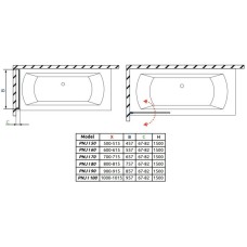 Шторка для ванны Radaway Nes PNJ 60 R прозрачное