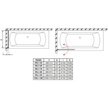 Шторка для ванны Radaway Nes PNJ 80 L прозрачное