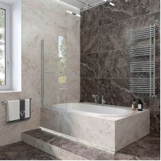 Шторка на ванну Veconi Palau 90 PL79-90-01-C4 профиль Хром стекло прозрачное