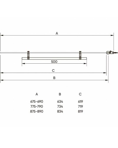 Шторка на ванну Veconi Palau 90 PL79-90-01-C4 профиль Хром стекло прозрачное