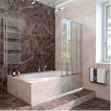 Шторка на ванну Veconi Palau 90 R PL74R-90-01-19C4 профиль Хром стекло прозрачное