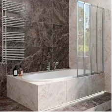 Шторка на ванну Veconi Palau 120 R PL74R-120-01-19C4 профиль Хром стекло прозрачное