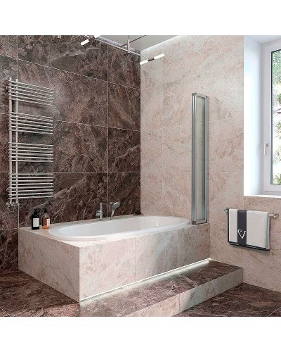 Шторка на ванну Veconi Palau 120 R PL74R-120-01-19C4 профиль Хром стекло прозрачное