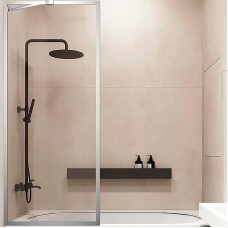 Шторка на ванну Veconi Palau 60 PL85-60-01-C7 профиль Хром стекло прозрачное