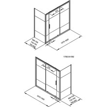 Шторка на ванну Aquanet Practic 170х80 254253 профиль Хром стекло прозрачное с шелкографией