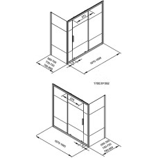 Шторка на ванну Aquanet Practic 170х70 254251 профиль Хром стекло прозрачное с шелкографией
