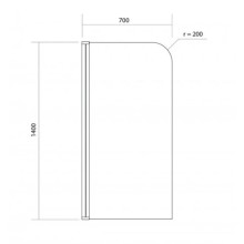 Шторка для ванны 70 см Cersanit Easy PN-EASYx70 прозрачное