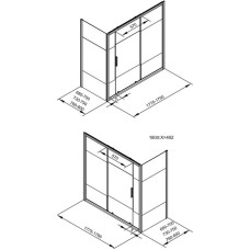 Шторка на ванну Aquanet Practic 180х80 254256 профиль Хром стекло прозрачное с шелкографией